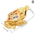 thumbnail image 4 of Lucky Toad Ornament, Golden Toad Ornament Brass Frog Statue Three Legged Wealth Toad Feng Shui Sculpture Office Decorat, 4 of 9