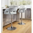 thumbnail image 2 of Zuo Leatherette,Chromed Steel Bar Chair White 100611, 2 of 5