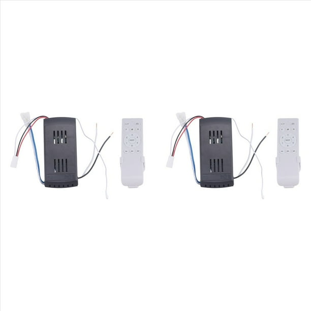 2X Kit de Control Remoto Universal para Ventilador de Techo, 40 W, Función de Sincronización de 6 Velocidades, Control Remoto de Repuesto para Ventiladores y Luces de Techo de CC