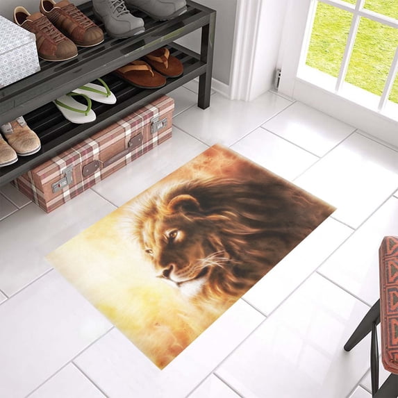 MKHERT Lion Doormat Rug Home Decor Floor Mat Bath Mat 23.6x15.7 inch