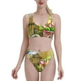 thumbnail image 2 of Picia Watercolor Canary Bird Women's High Waisted Bikini Scoop Neck Swimsuit Two Pieces Bathing Suit-X-Large, 2 of 8