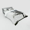 thumbnail image 3 of Ambesonne Winter Bedding Set 3 Pcs, Wooden Bench Evening, Twin XL, Blue Brown, 3 of 3