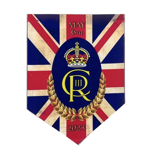 King Charles III Banners Bandera de Carlos III lavable para fiestas callejeras de coronación Ehuebsd Libre de BPA
