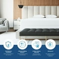 thumbnail image 6 of Bedbug Proof, Waterproof, Dust Mite and Allergen Proof Heavy Duty Vinyl Zippered Mattress Protector, Long Twin 12", 6 of 11