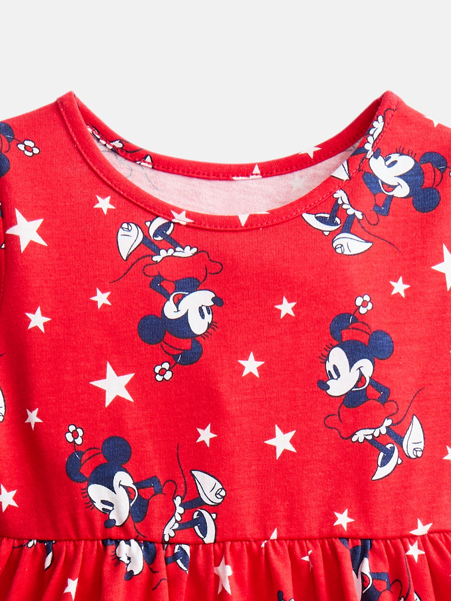 Disney Toddler Girls Starry Minnie Dress with Short Sleeves, Sizes 12M-5T