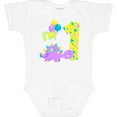 thumbnail image 3 of Inktastic Happy Dinosaur First Birthday-purple Boys or Girls Baby Bodysuit, 3 of 5