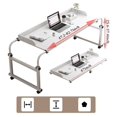 Overbed Table with Wheels, Over Bed Desk Queen Size Mobile Computer