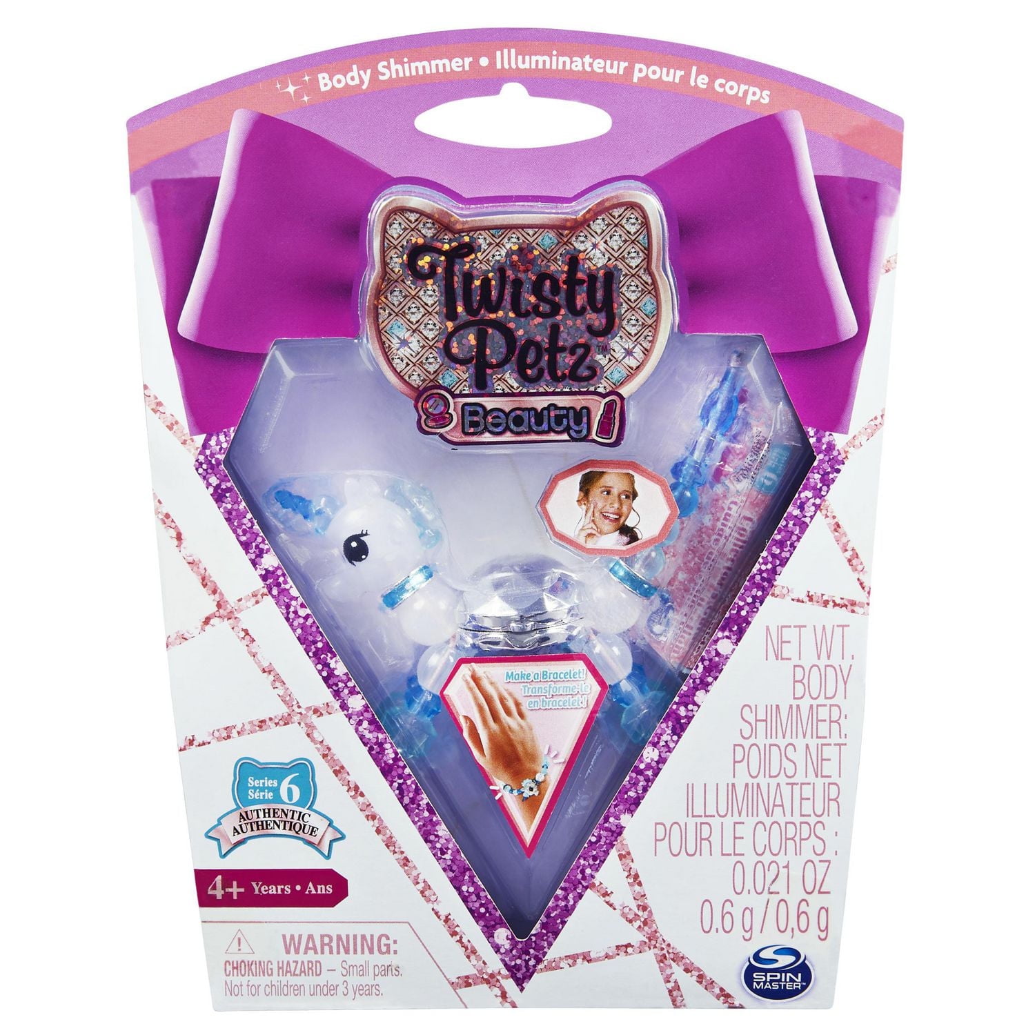 Twisty Petz Beauty, Série 6, Bracelet à collectionner Lashicorn Unicorn avec illuminateur pour le corps, pour les enfants à partir de 4 ans