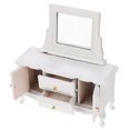 thumbnail image 4 of EeaseCA Maison de Poupée Mini Coiffeuse en Bois avec Miroir Mini Commode en Bois Modèle Déco, 4 of 7