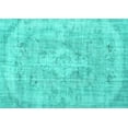 thumbnail image 1 of Ahgly Company Machine Washable Indoor Rectangle Persian Turquoise Blue Traditional Area Rugs, 7' x 10', 1 of 4