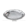 thumbnail image 3 of Large Metal Serving Tray, Elegant Floral Metal Plate, Rust Proof Platter for Holiday Buffet Wedding Party Jewelry, 3 of 6