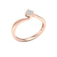 thumbnail image 2 of Imperial 1/20Ct TDW Diamond 10k Rose Gold Cluster Bypass Promise Ring (H-I, I2), 2 of 5