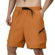 thumbnail image 2 of Pantalones cortos cargo informales para hombre: ajuste holgado para hacer ejercicio en verano, transpirables, sin elasticidad, bolsillos utilitarios para uso diario al aire libre., 2 of 5