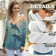 thumbnail image 6 of DISNIMO Dolphin Printed Shirts for Women Trendy Sweatshirts Long Sleeve Pullover Tops Fall Winter Outfits, 3XL, 6 of 7