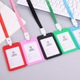 thumbnail image 3 of Porte-cartes d'Identité d'Employé Transparent Double Face Portable avec Étiquettes de Nom et Lanière, 3 of 7