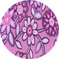 thumbnail image 1 of Ahgly Company Machine Washable Indoor Square Transitional Violet Purple Area Rugs, 3' Square, 1 of 7
