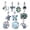 Alloy Model 1, variant on 10 Pack Silver Charms for Bracelets and Necklaces Charms for Women Pendant Beads Set