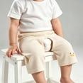 thumbnail image 2 of SHTXOZHI Baby Open-Crotch Shorts Elastic Waist Comfortable Ribbed Boys Pants Summer Casual Outdoor Girls Bottoms, 2 of 7