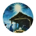 thumbnail image 4 of Bciig Nativity Scene Baby Jesus Manger Round Table Cover Stain Resistant Washable 100% Polyester Tablecloth for Kitchen Dining Wedding Parties Christmas Home Decor 42"-46, 4 of 8