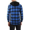 thumbnail image 2 of Hat and Beyond Men's Flannel Hooded Shirt Long Sleeve Lined Jacket, 2 of 6