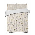 thumbnail image 2 of Elegant Floral Twin XL Size Down Alternative Comforter,Lightweight Comforter Quilt Bedding Set with Pillow Shams Watercolor Yellow Purple Blue Spring Botanical Bed Comforter Duvet Insert 68"x98", 2 of 7