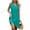 Turquoise, variant on WTOBBY Women's Vintage Solid Color Splicing Casual Dress V-Neck Sleeveless Beach Style Dress with Back Detail for Evening Beach Walks,GreenL