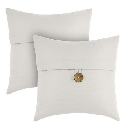 Better Homes & Gardens Feather Filled Banded Button Decorative Throw Pillow, 20