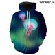 thumbnail image 3 of Sudadera con capucha de medusas para hombre, mujer y niño, con estampado 3D, ropa de calle, jersey de manga larga, chaqueta de moda, 3 of 5