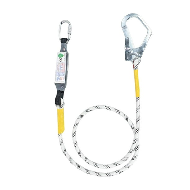 Arnés de seguridad con cordón, equipo de cuerda amortiguadora, profesional con conector de gancho para escalada. Gancho simple de 3 m