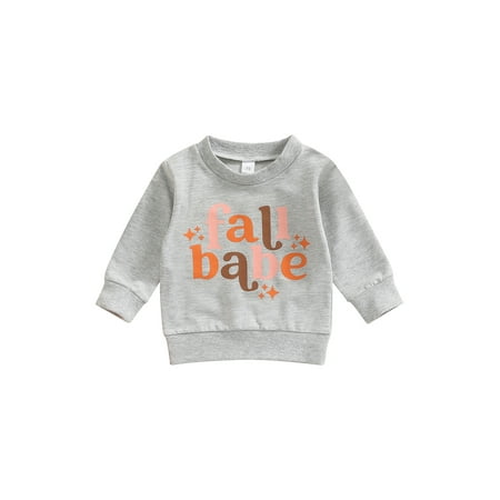 

Huakaishijie Long Sleeve Sweatshirt for Baby Boys Girls Round Neck Pullover Tops