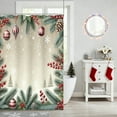 thumbnail image 4 of Upgraded Shower Curtain With Classic Bathroom Fabric With No Punching And 12 Hooks F, 4 of 6