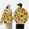 thumbnail image 6 of Daiia Sunflowers UPF 50+ Sun Protection Hoodie Jacket Lightweight Long Sleeve Sun Shirt for Women Men with Pocket Hiking Outdoor-Small, 6 of 9
