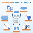 thumbnail image 5 of GYZJ Senior Bathing Chair Swivel Shower Chair with Arms and Back, 400 lbs Heavy Duty U-Shape Seat for Inside Tub, Height Adjustable Safety Bath Seat for Elderly and Disabled,Blue, 5 of 9