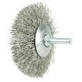 thumbnail image 2 of Weiler 804-17937 3 in. Narrow Face Concave Wheel 0.014 Stainless Steel Wire, 2 of 3