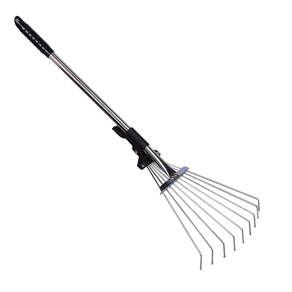 Frcolor Retractable Leaf Rake Practical Steel Wire Cleaning Garden ...