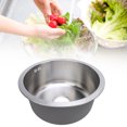 thumbnail image 1 of Bol Unique, Bol Rond en Acier Inoxydable 304 pour Évier de Cuisine, 1 of 7
