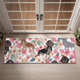 thumbnail image 2 of Dachshund and Flower Door Rugs,Washable Non Slip Door Mats Indoor,Decorative Door Mats,Entry Mat Indoor for Entrance,Bedroom,Kitchen,Bathroom,16"x47", 2 of 6