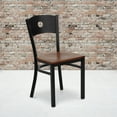 thumbnail image 2 of Flash Furniture 2 Pk. HERCULES Series Black Circle Back Metal Restaurant Chair - Cherry Wood Seat, 2 of 8