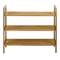 thumbnail image 5 of Oceanstar 3-Tier Bamboo Shoe Rack, Color: Natural, Holds 9 to 12 Pairs of Shoes, 10.7 in. L x 27 in. W x 23.5 in. H, 5 of 5