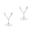 thumbnail image 3 of Worgeous 2pcs Iron Stand Gazing Globe Holder Metal Sphere Rack Display Easel For Gemstones Minerals Agate Slabs Plates Rock Seashell Crystal Stand, 3 of 8