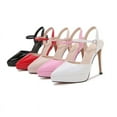 thumbnail image 2 of Ladies Stiletto Shoes Shallow Mouth Pointed Toe Hollow Fashion Commuter Sexy 12cm Heel 2.5cm Platform WZ, 2 of 7