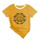 thumbnail image 3 of Women Tee Tops Cute Fashion Crew Neck Short Sleeve T-shirts Top Casual Summer Tops For Women GirlsYellow black Font2XL, 3 of 5