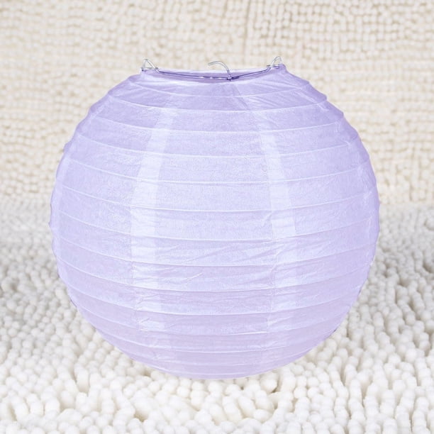 Nvzi Faroles de papel decorativos, faroles de papel colgantes, faroles de interior y exterior para lámparas de hogar, fiestas, decoración de eventos (violeta claro, 6 piezas)