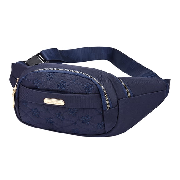MUSOIE Fanny Pack Waist Pack Messenger Bag for Women Embroidery Sling Crossbody Bag for Travel