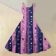 thumbnail image 2 of Valentines Dress for Women Sleeveless Midi Dress Round Neck A-Line Vintage Valentine Heart Print Party Dresses Purple Pink XL, 2 of 6