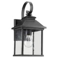 thumbnail image 2 of Quorum Lighting Pearson Glass Noir Wall Sconce, 1 Light, Wet Rated, 2 of 2