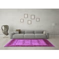 thumbnail image 3 of Ahgly Company Indoor Round Oriental Purple Industrial Area Rugs, 4' Round, 3 of 4