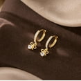 thumbnail image 4 of Sterling Silver CZ Bowknot Hoop Earrings for Women Teens Small Bow Hoop Earrings Huggie Drop, 4 of 5