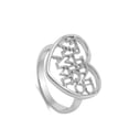 thumbnail image 4 of Friend Amigo Ami Heart Script Word Ring .925 Sterling Silver Band Jewelry Female Male Unisex Size 9, 4 of 4