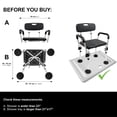 thumbnail image 4 of PEPE - Shower Chair for Inside Shower with Arms, Adjustable Shower Seats for Elderly, Free Assembly - Black, 4 of 8